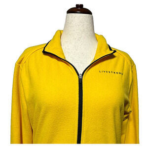 Nike Jacket Womens XL 16-18 Yellow Live Strong Training Lightweight Fleece Zip